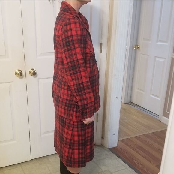 Vintage Pendleton Red plaid Virgin wool 2 … - Picture 4 of 8
